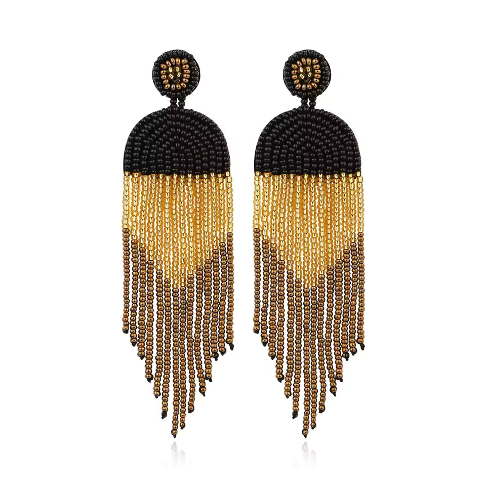 Rice Seed Beaded Earrings