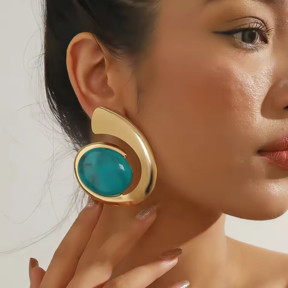 Spiral Geometric Earrings