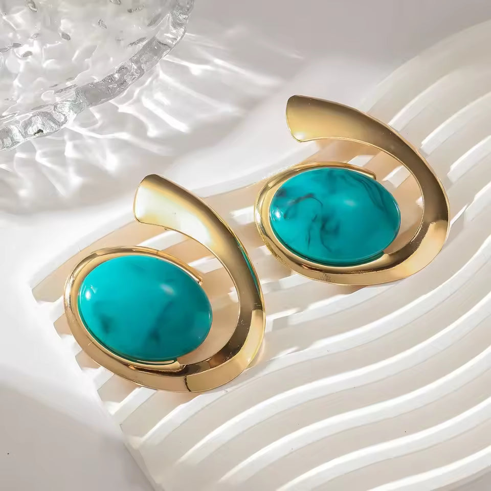 Spiral Geometric Earrings