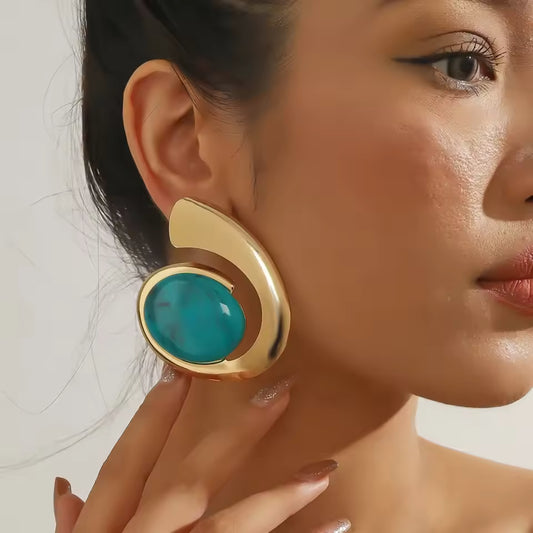 Spiral Geometric Earrings
